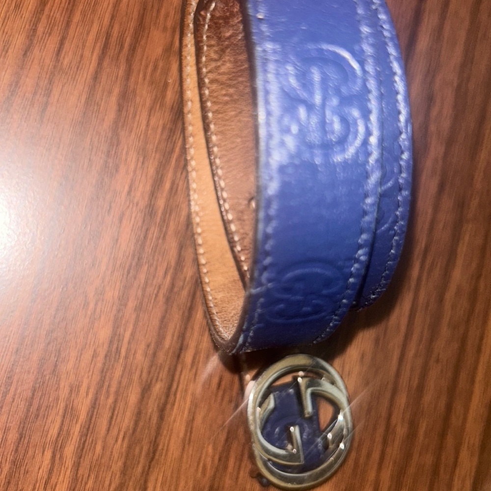 Kids Gucci belt with silver belt authentic very good condition